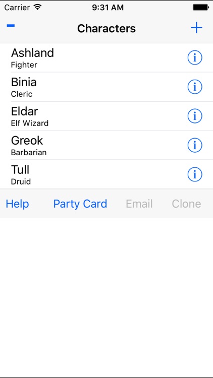 Character Gen for True Dungeon