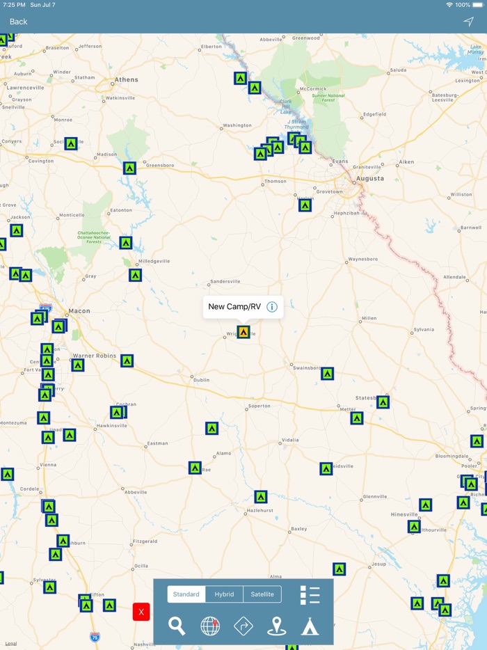 Georgia  Campgrounds  RVs