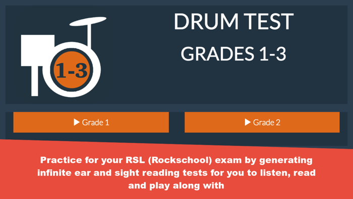 Grade 1-3 Drum Test Practice