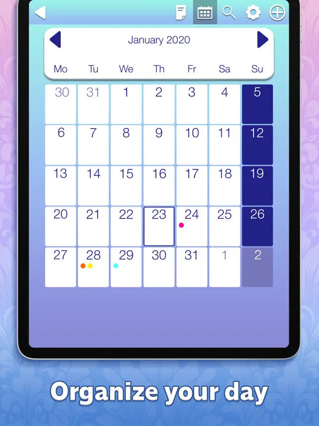 Screenshot 3 Bloc de Notas y Calendario iphone