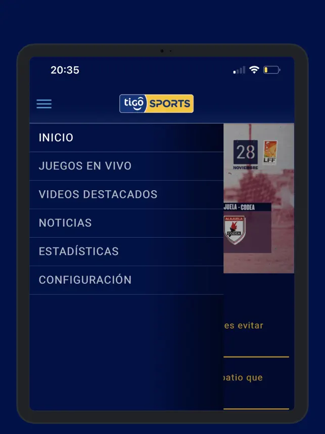 Imágen 2 Tigo Sports Costa Rica iphone