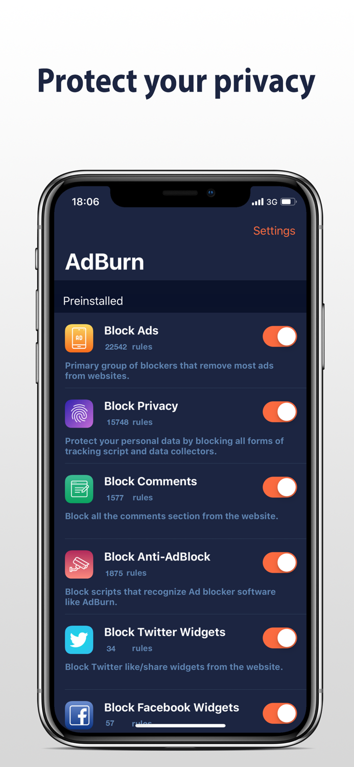 AdBurn - Adblock block ads