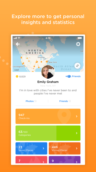 Foursquare Swarm: Check-in Appのスクリーンショット6 Foursquare Swarm: Check-in Appのスクリーンショット6