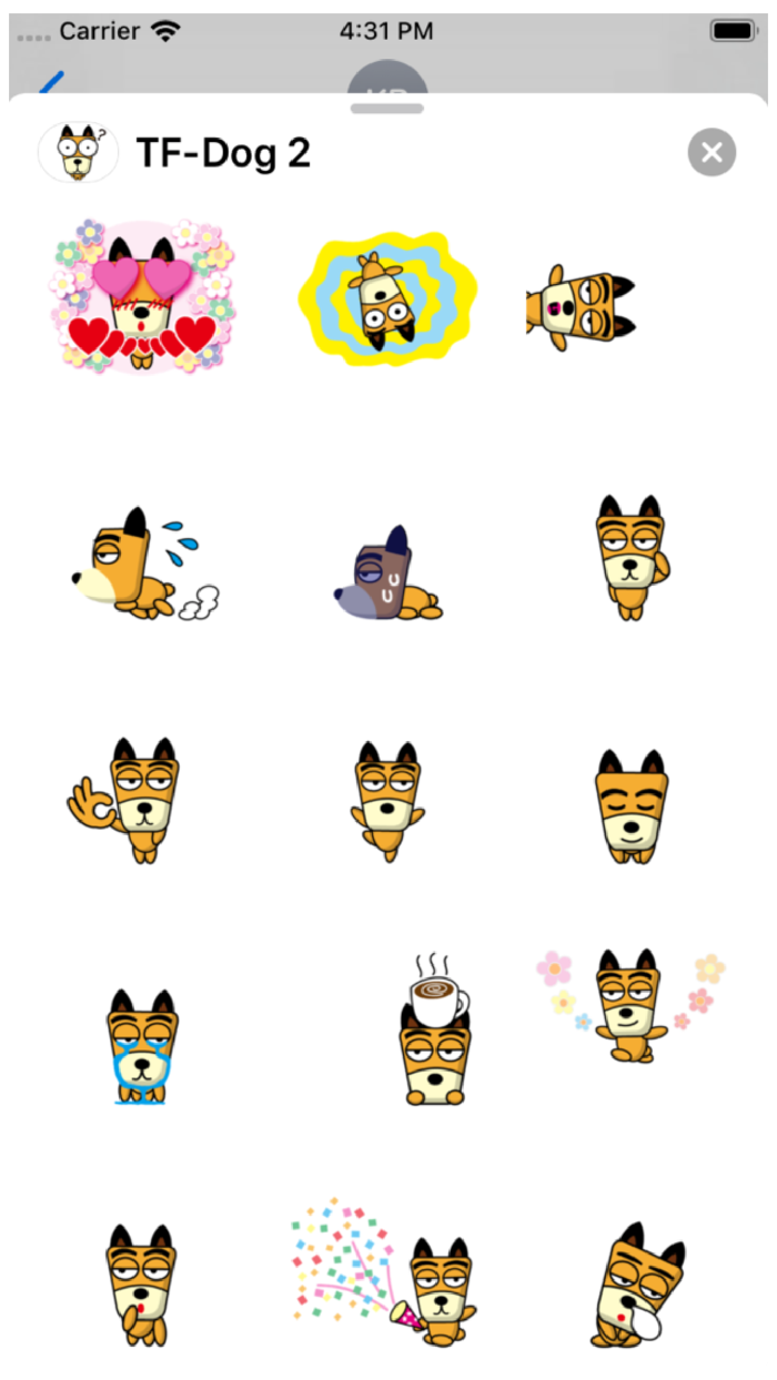 TF-Dog 2 Stickers