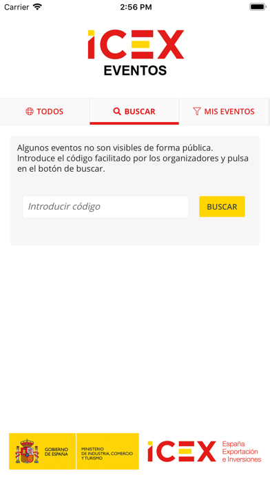 Eventos ICEX screenshot 2