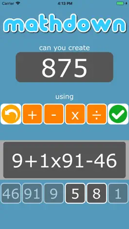 Game screenshot mathdown apk