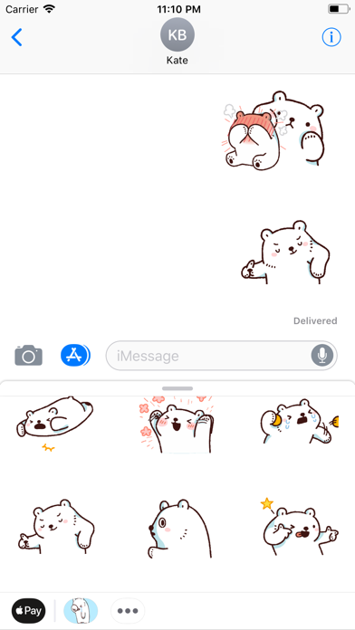 Fatty Polar Bear Animated Emoj screenshot 3