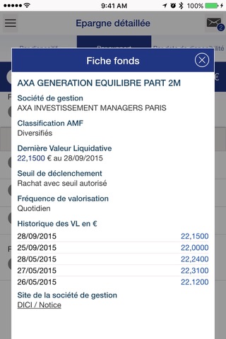 AXA Epargne Salariale screenshot 3