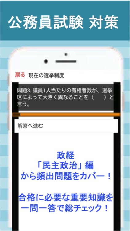 公務員試験 政経 一問一答②「民主政治」