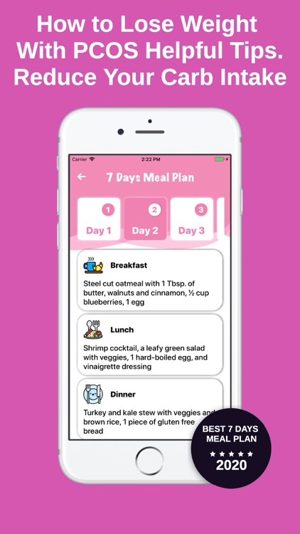 PCOS 7 Day MealPlan & FoodList