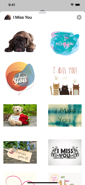 I Miss You Stickers