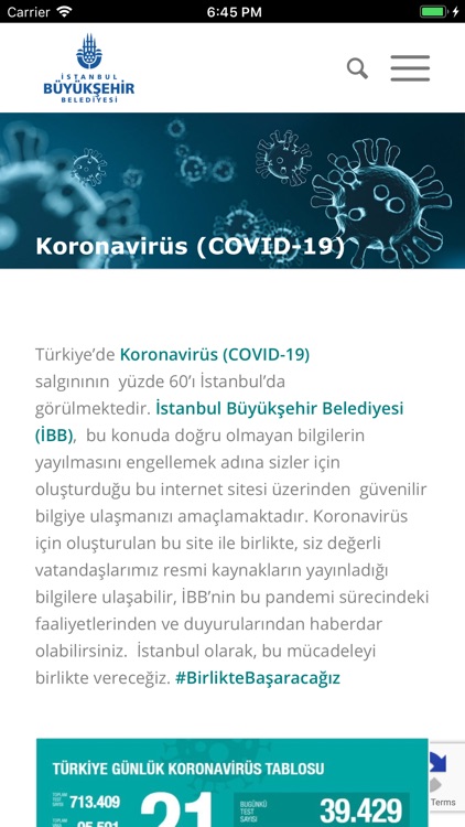 İBB Koronavirüs