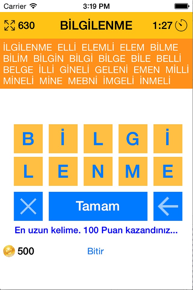 Kelime Türetme screenshot 2