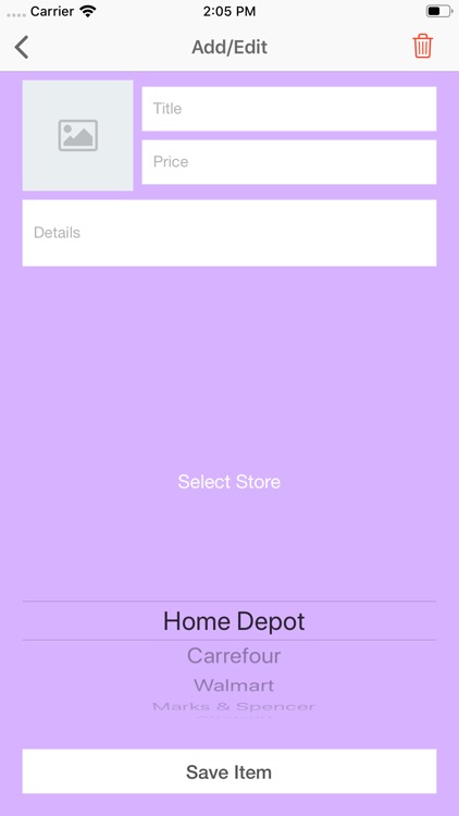 shopping list application screenshot-3