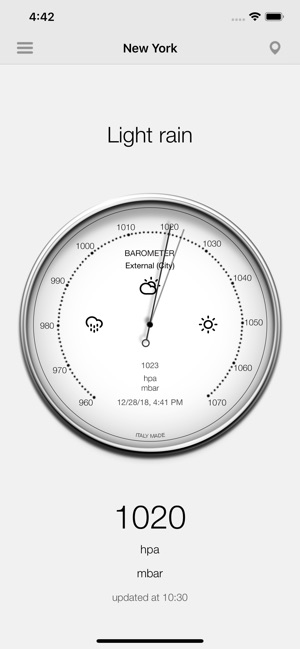 Barometer-Atmospheric pressure