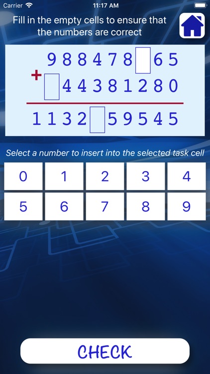 Math - long addition of number