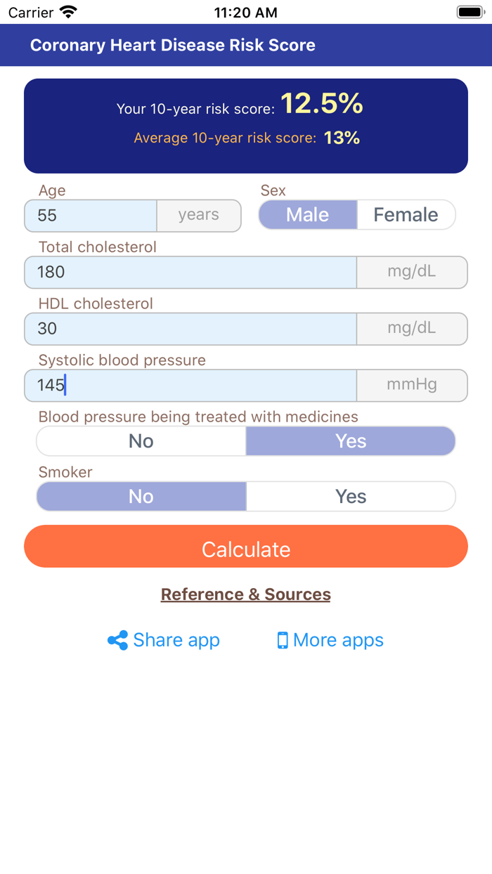 Coronary Disease Risk Score