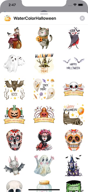 WaterColor Halloween Stickers(圖5)-速報App