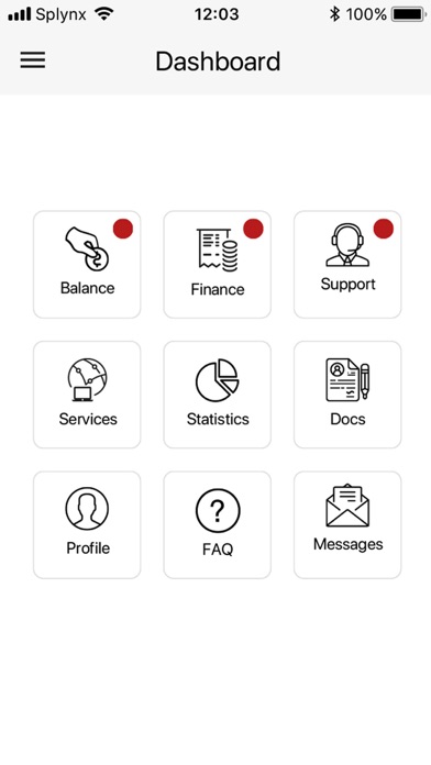 SPLYNX customer application screenshot 2