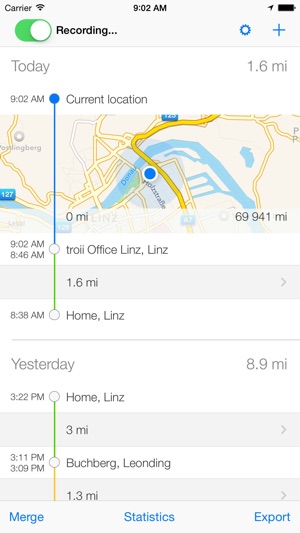 Tour: Automatic Mileage Log