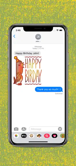 Game screenshot Birthday Pun Stickers apk