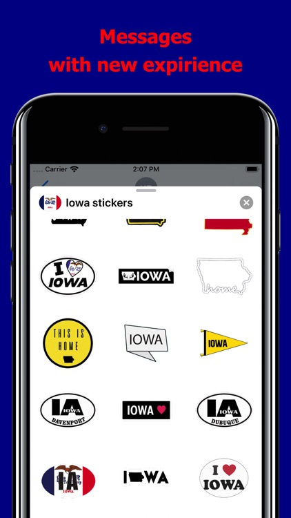 Iowa emojis - USA stickers