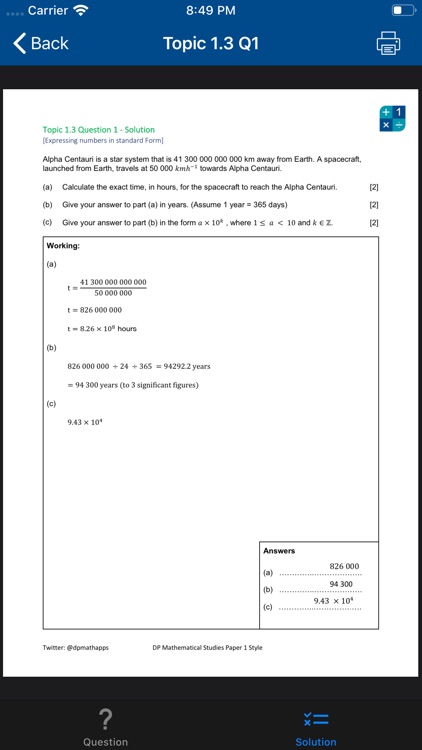 DP Math Studies P1 Practice screenshot-3