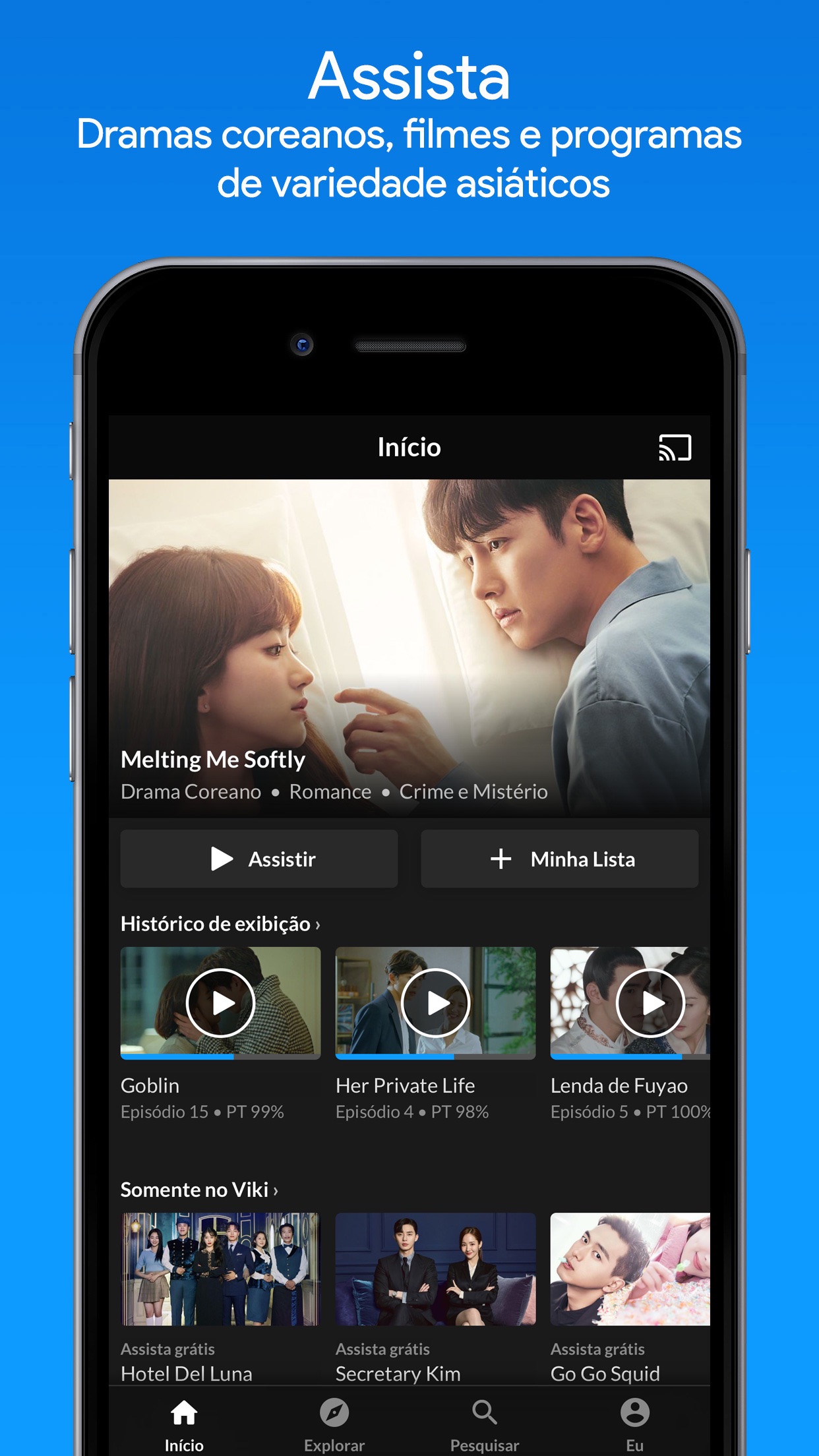 Screenshot do app Viki: Filmes e TV Asiáticos