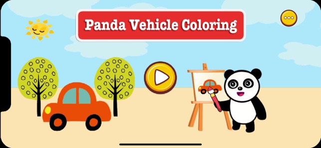 熊貓寶寶畫巴士和飛機 - 交通工具繪畫遊戲大全