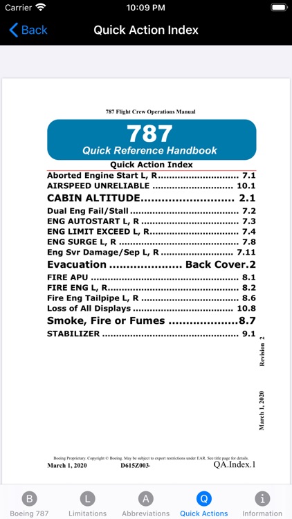 B787 Limitations Quick Actions screenshot-4