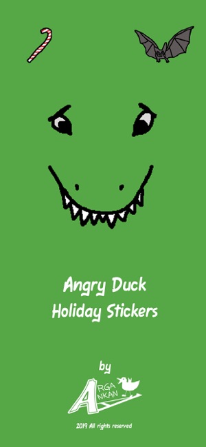 Angry Duck Holiday Stickers