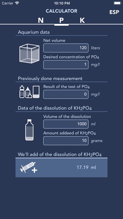 Calculator NPK