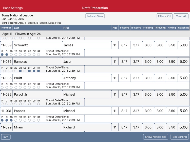 Tryout and Draft Management screenshot-3