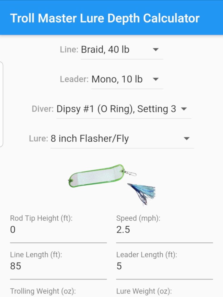 Trolling Depth Chart For Stripers