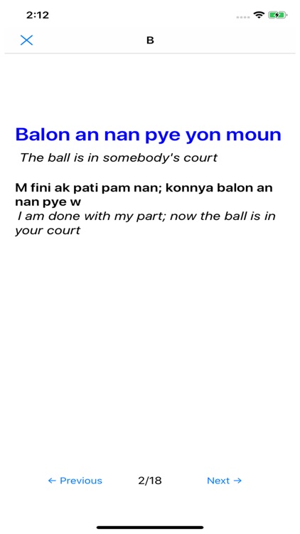 Haitian Creole Idioms