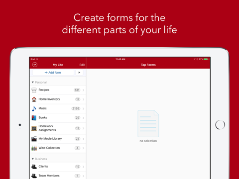 Скриншот из Tap Forms Organizer 5 Database