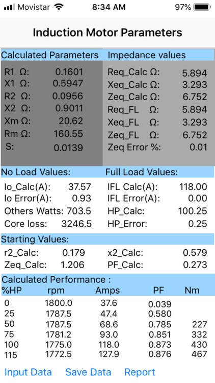 AC Motor Parameters