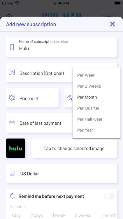 SubMan - Subscription Tracker screenshot-3