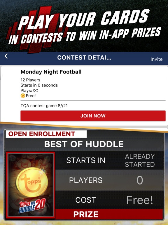 HUDDLE: The NFLPA Digital Football Trading Card Game screenshot