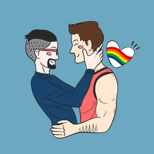 Between Gay Pride Stickers iOS App