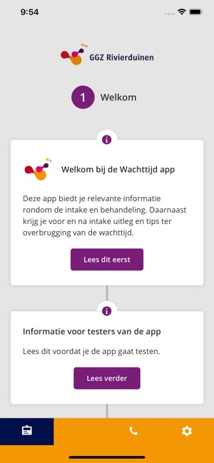 Wachttijd app GGZ Rivierduinen