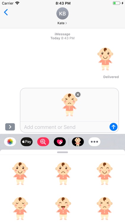 Little Hair Baby Sticker