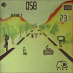 Highway LCD Retro game Logo