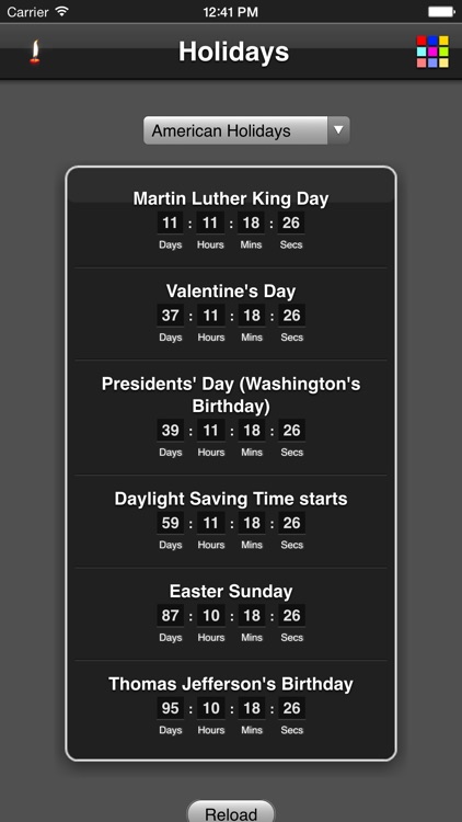 Holidays Countdown