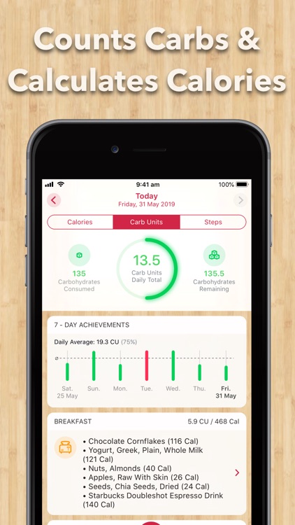 Carb Unit Diary for Diabetics