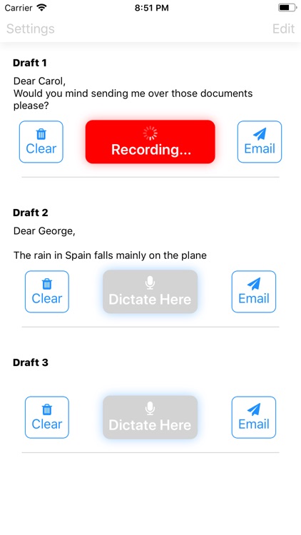 Dictate Email - Soundingboard