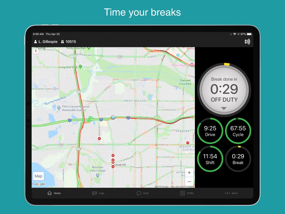 BigRoad Truck Driver Log Book App for iPhone Free