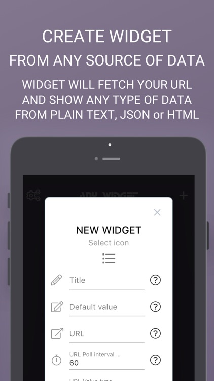 ANY WIDGET - mobile dashboard
