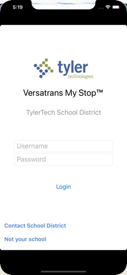 Versatrans My Stop app screenshot