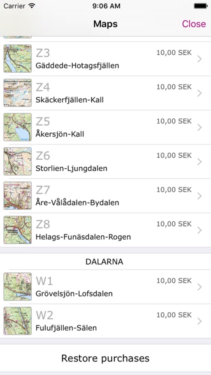 Mountain Map Sweden